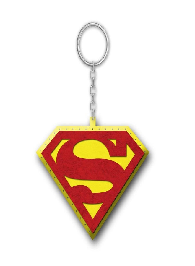 iCraft DIY Felt Keychain Kit for Kids - Easy Sew Plush Craft for Fine Motor Skills & Parent-Child Fun - Ages 6-12 (Superman) - Image 1